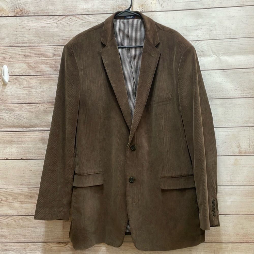 SADDLEBRED CORDUROY BLAZER IN BROWN